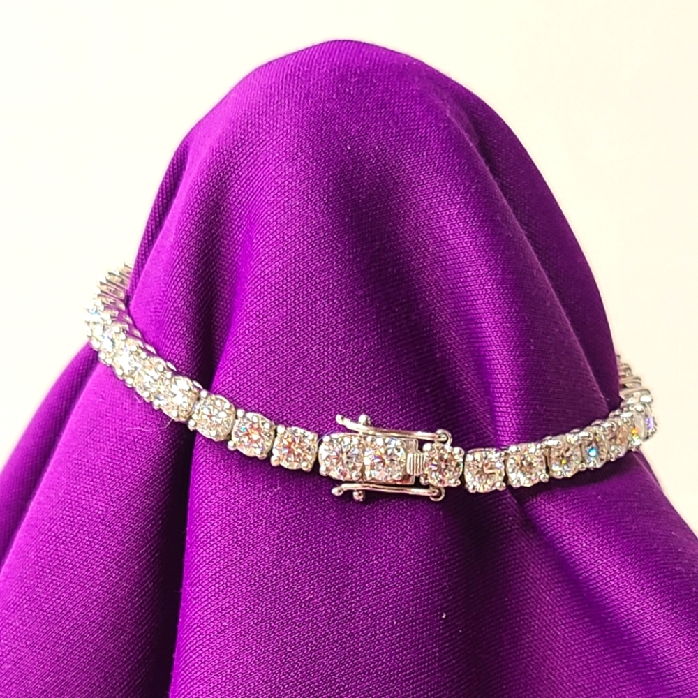 Moissanite Tennis Bracelet 10.75 ctw. Certified